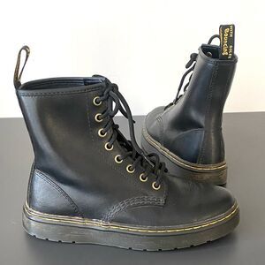 DR. MARTENS WOMEN'S ZAVALA COMBAT BOOTS Sz 7 Combat Lace-Up Street Emo Goth Goth